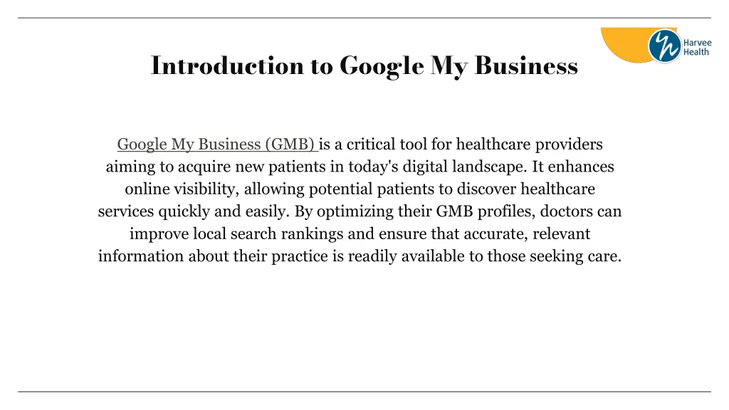 introduction to google my business