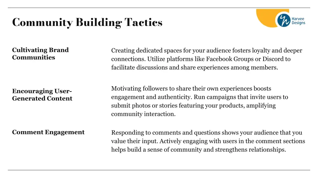 community building tactics