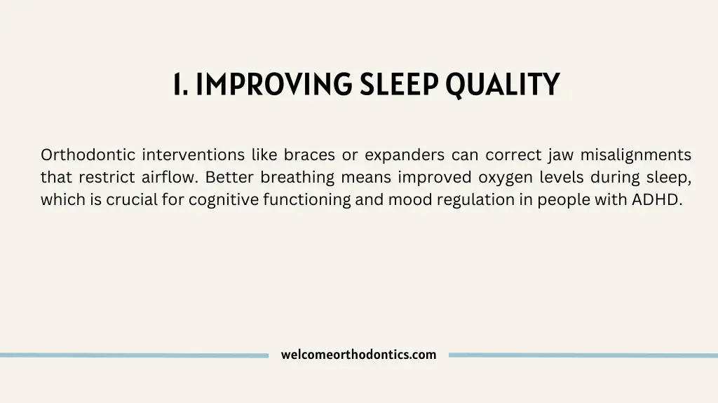 1 improving sleep quality