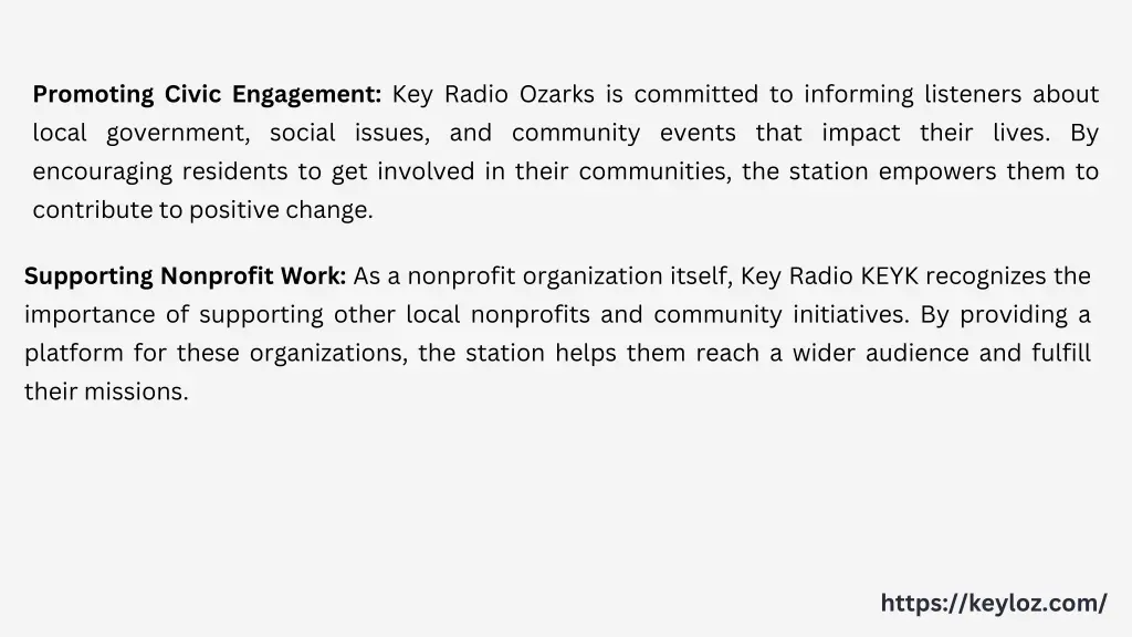 promoting civic engagement key radio ozarks