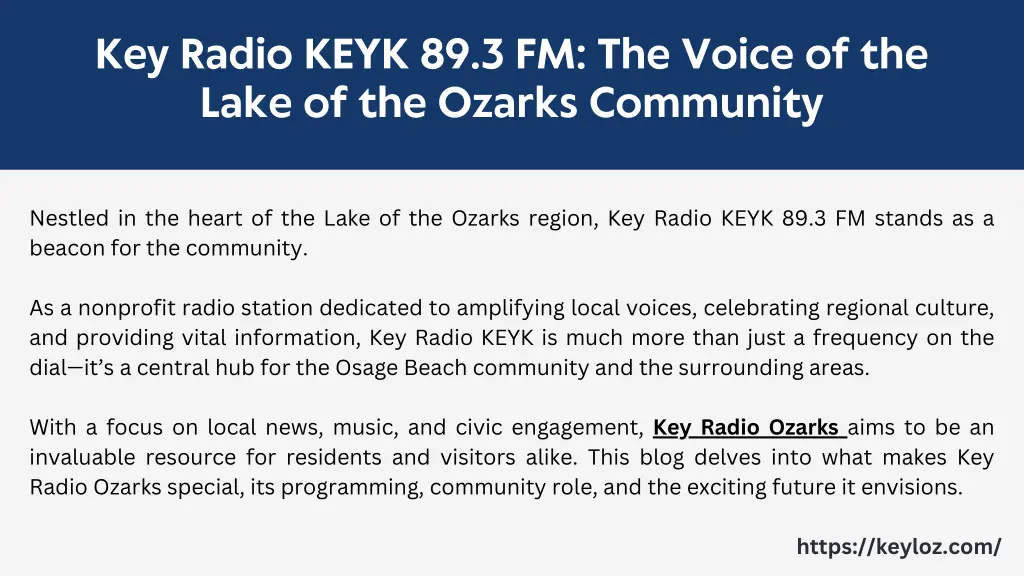 key radio keyk 89 3 fm the voice of the lake