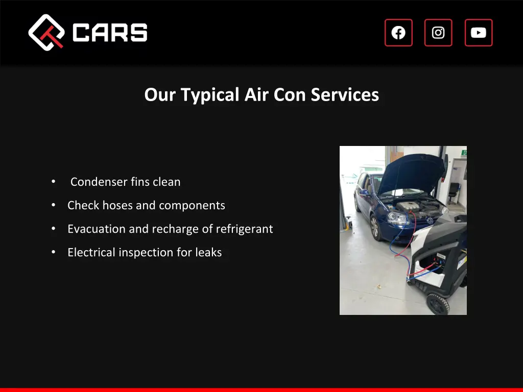 our typical air con services 1