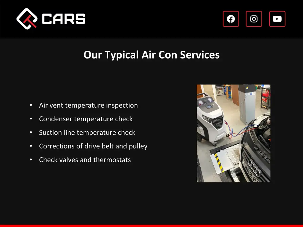 our typical air con services