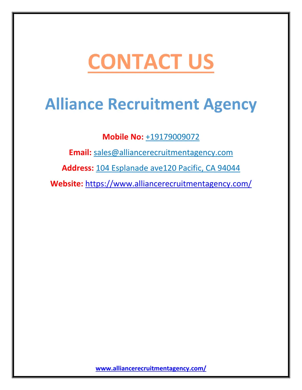 contact us