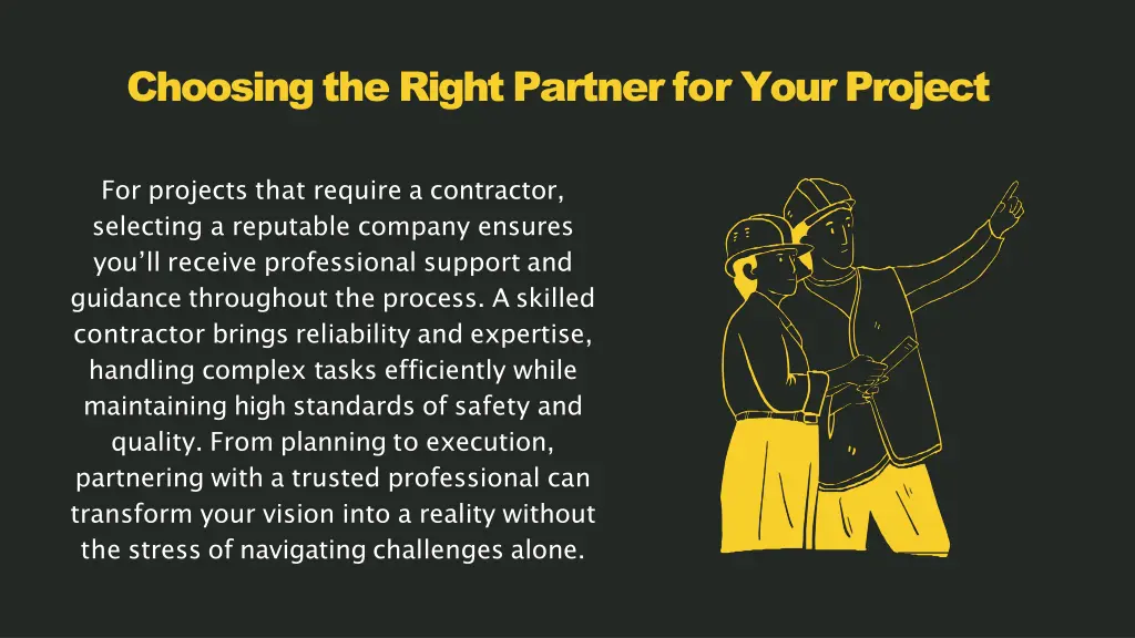 choosing the right partner for your project