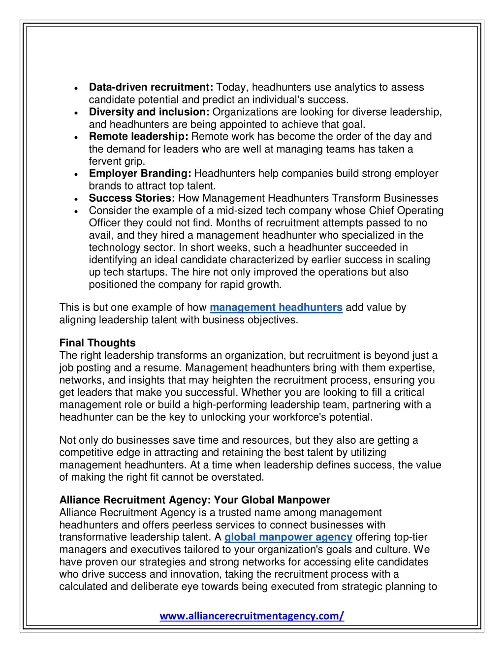 data driven recruitment today headhunters