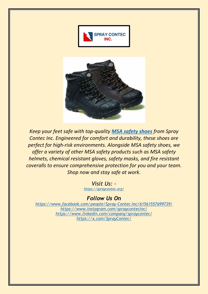 keep your feet safe with top quality msa safety