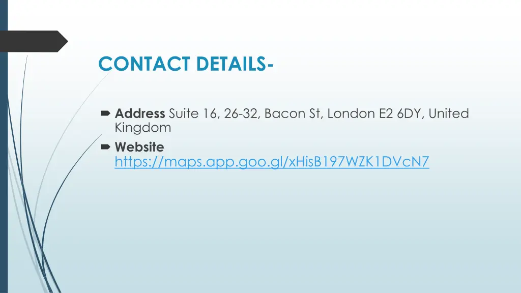 contact details