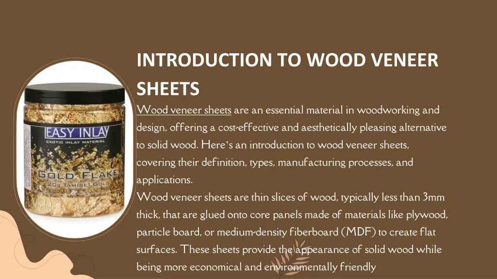 introduction to wood veneer sheets