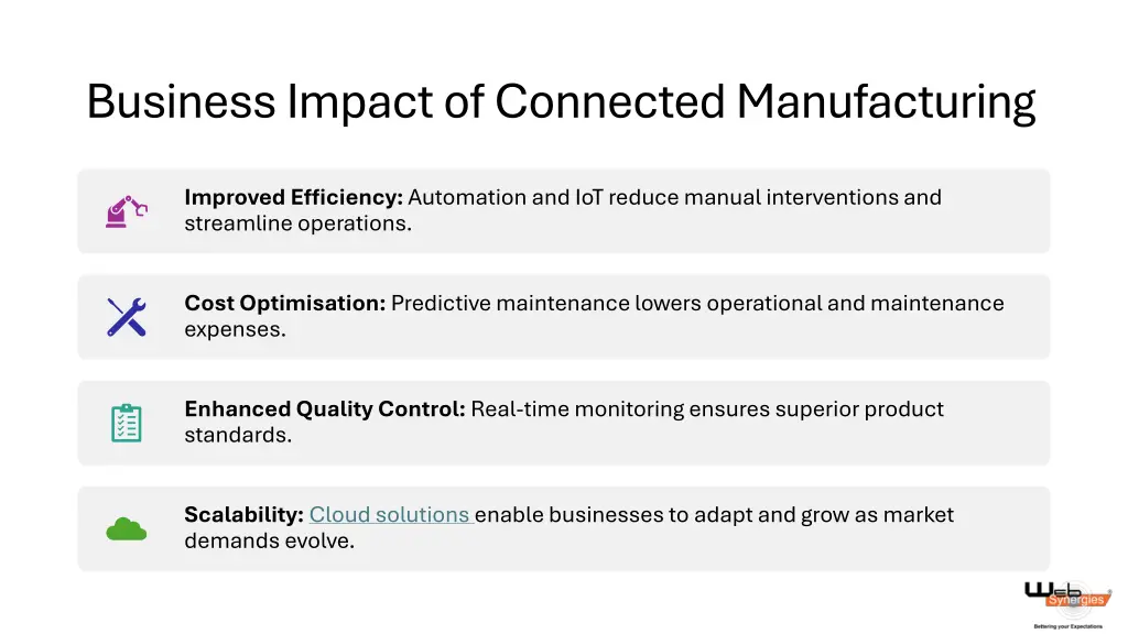 business impact of connected manufacturing