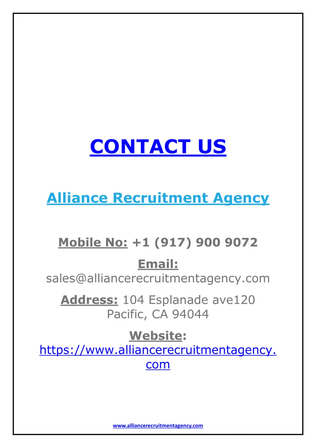 contact us