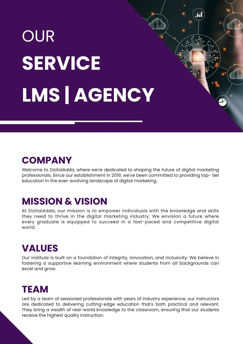 our service lms agency