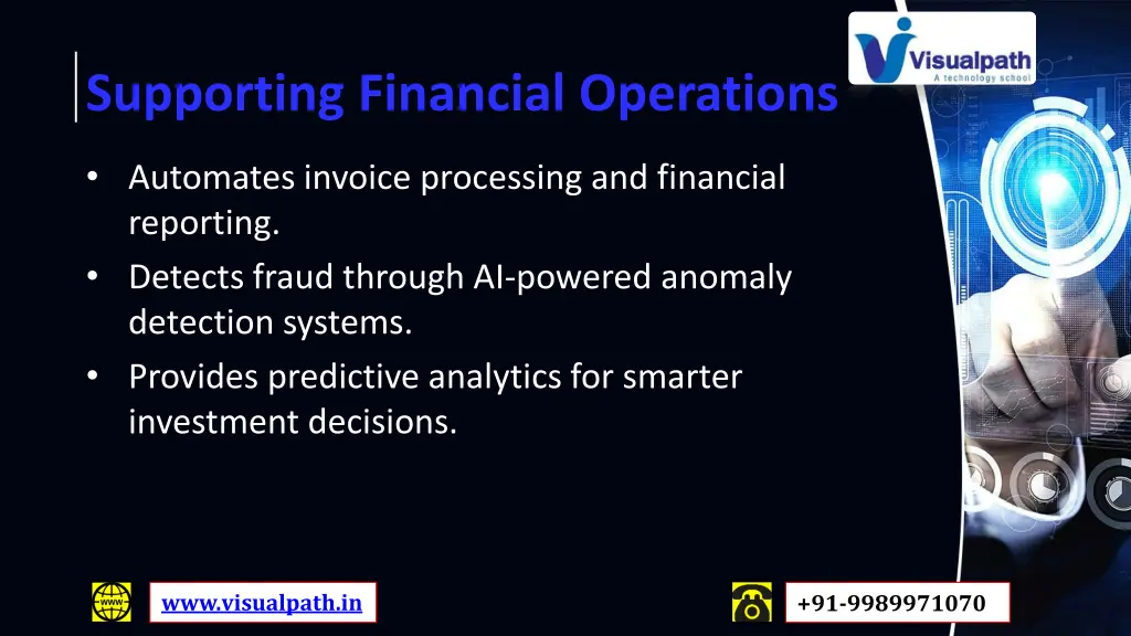 supporting financial operations