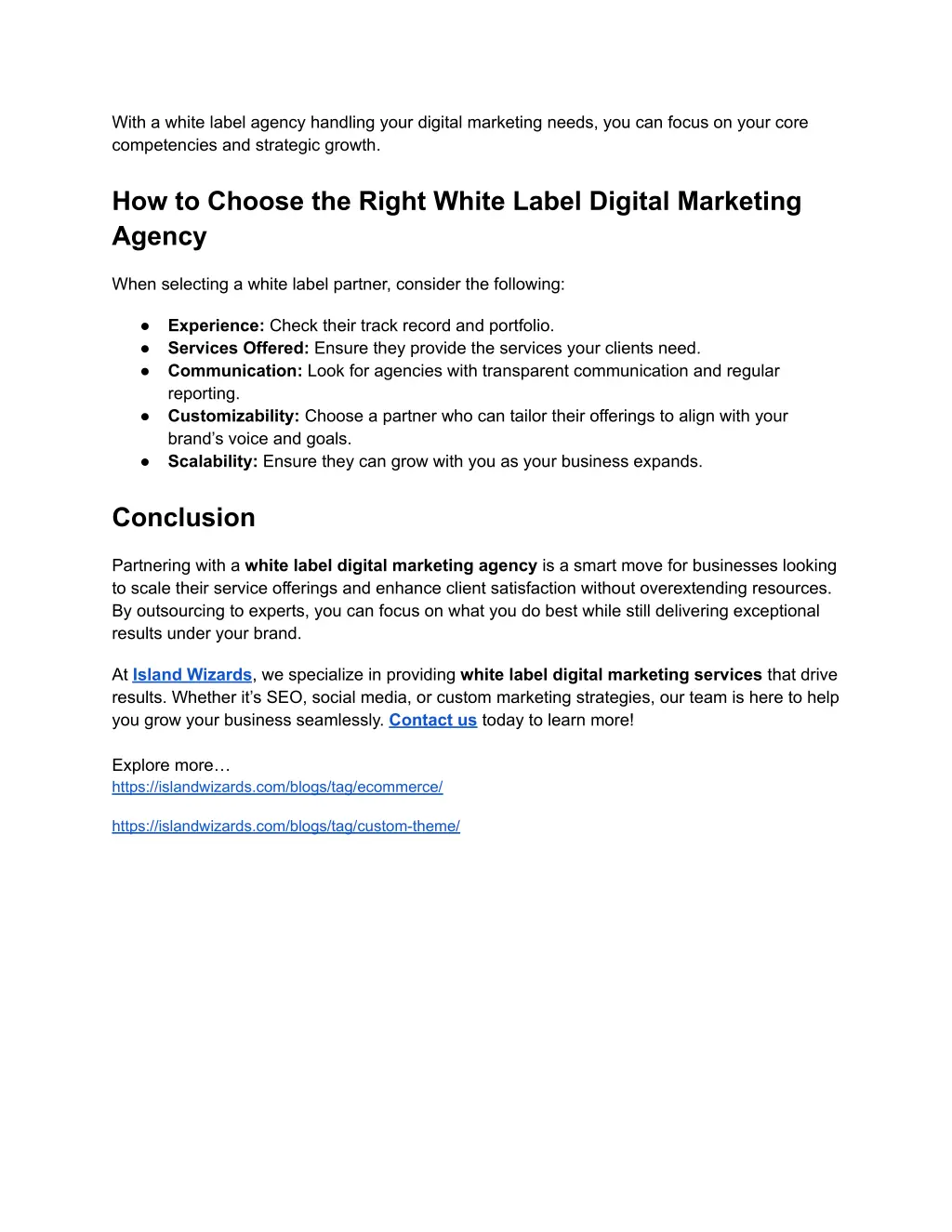 with a white label agency handling your digital