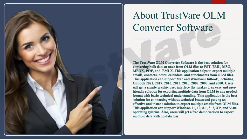 about trustvare olm converter software