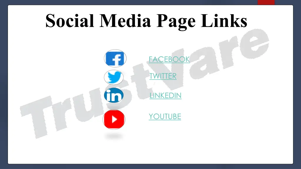 social media page links