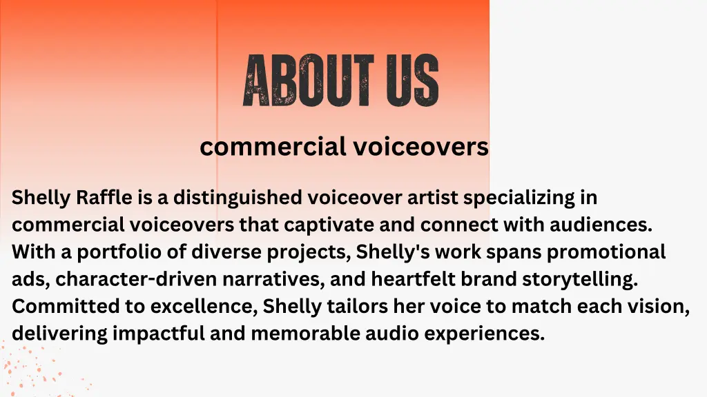 about us commercial voiceovers