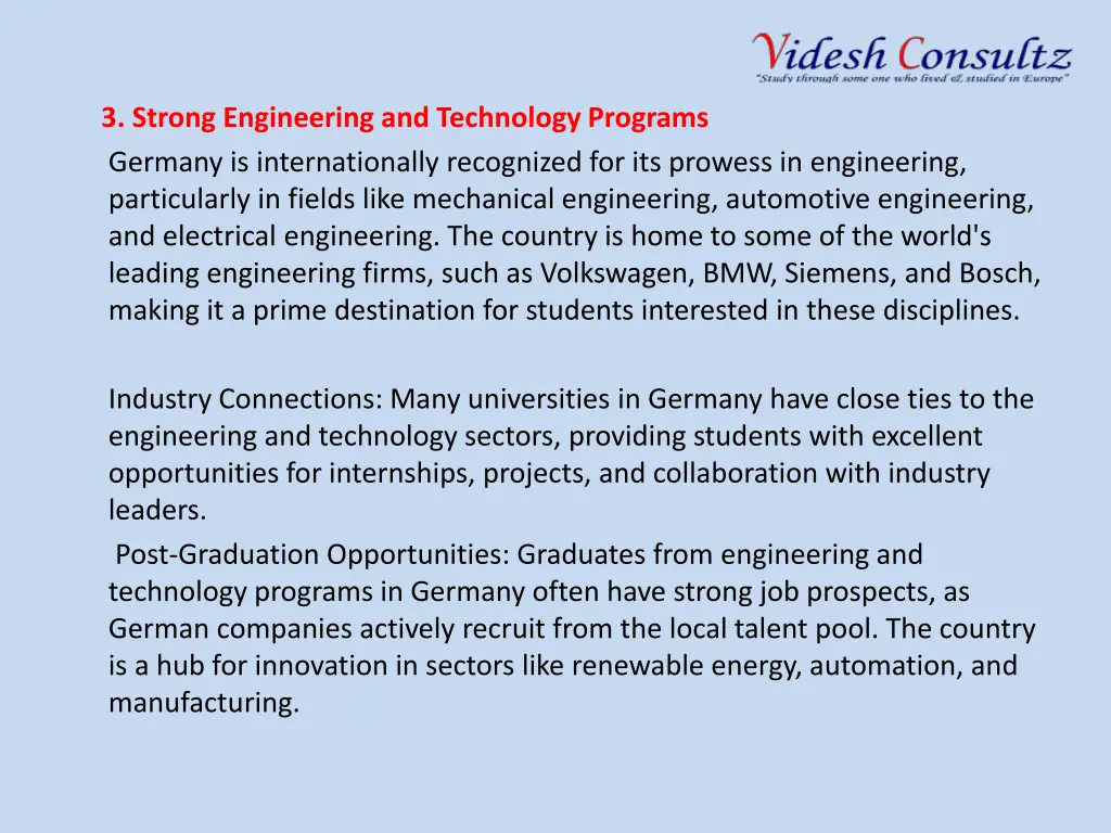 3 strong engineering and technology programs