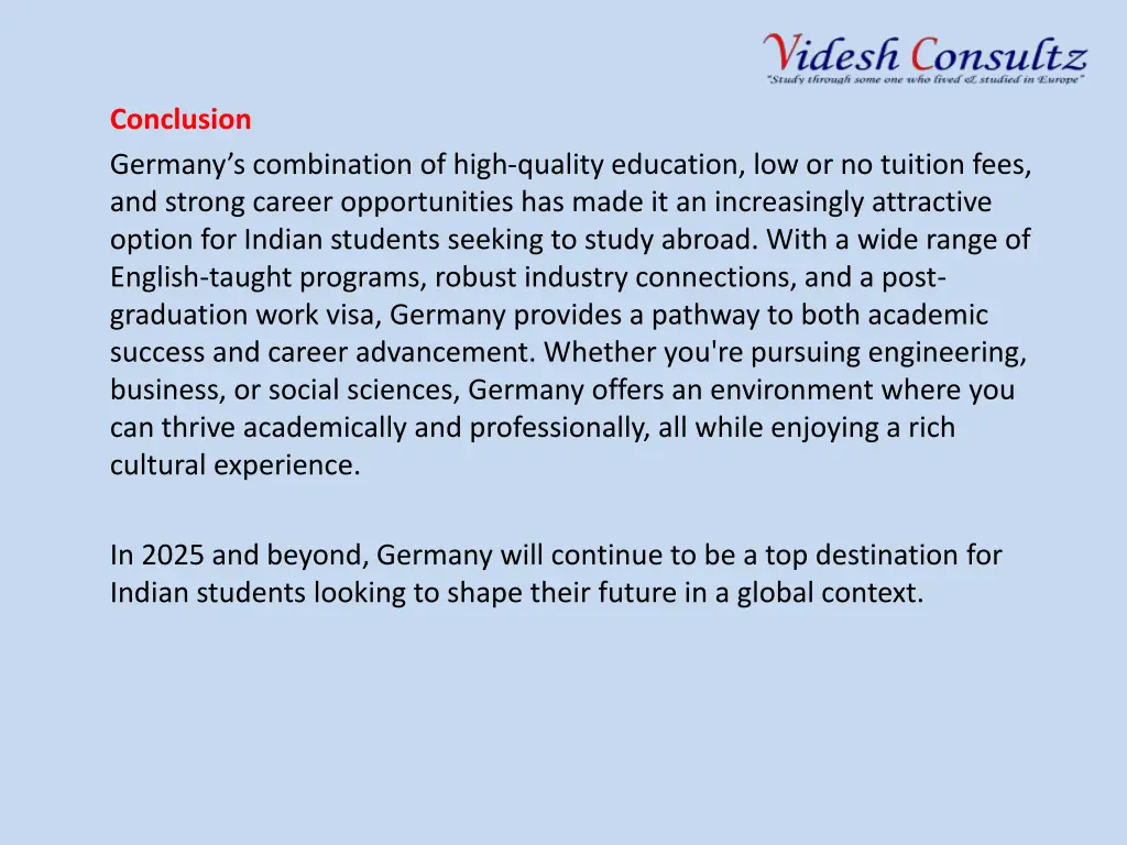 conclusion germany s combination of high quality