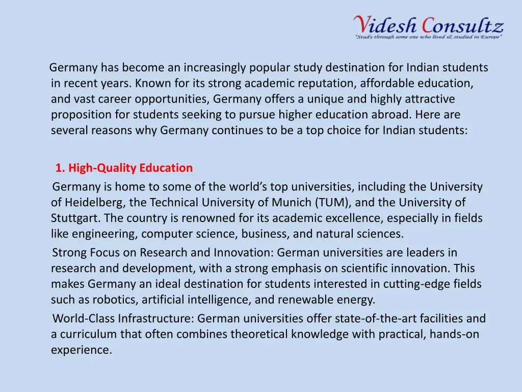 germany has become an increasingly popular study