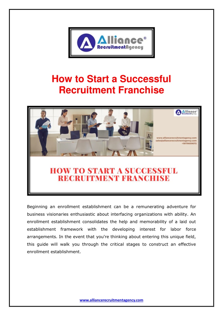 how to start a successful recruitment franchise
