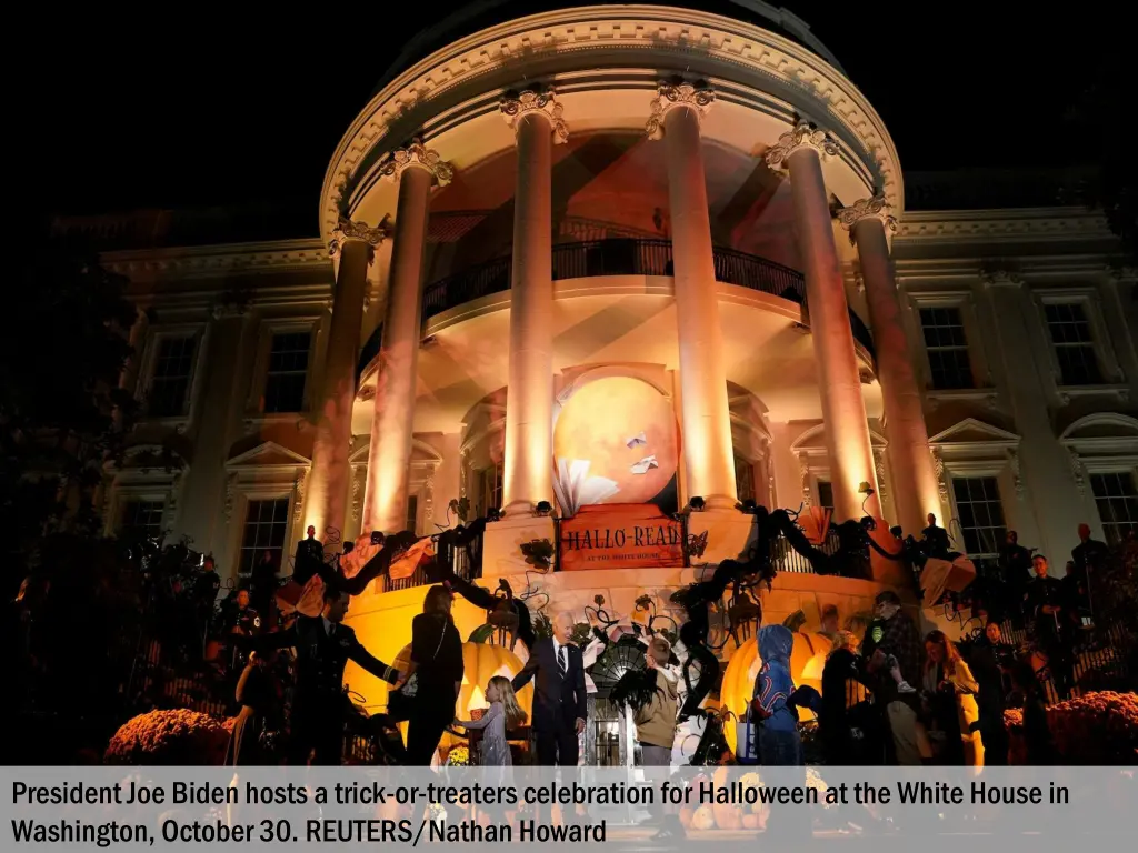 president joe biden hosts a trick or treaters 2