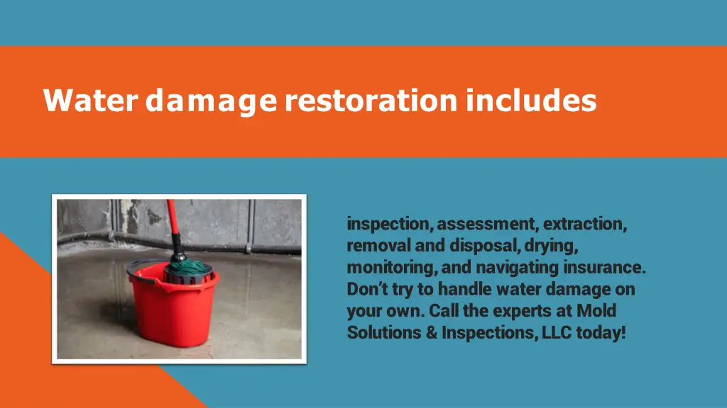 water damage restoration includes