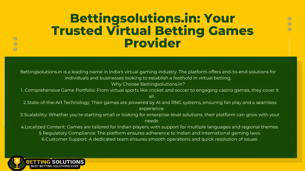 bettingsolutions in your trusted virtual betting