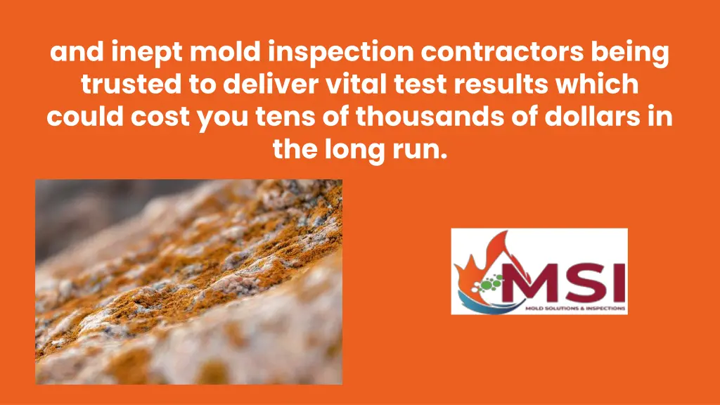 and inept mold inspection contractors being