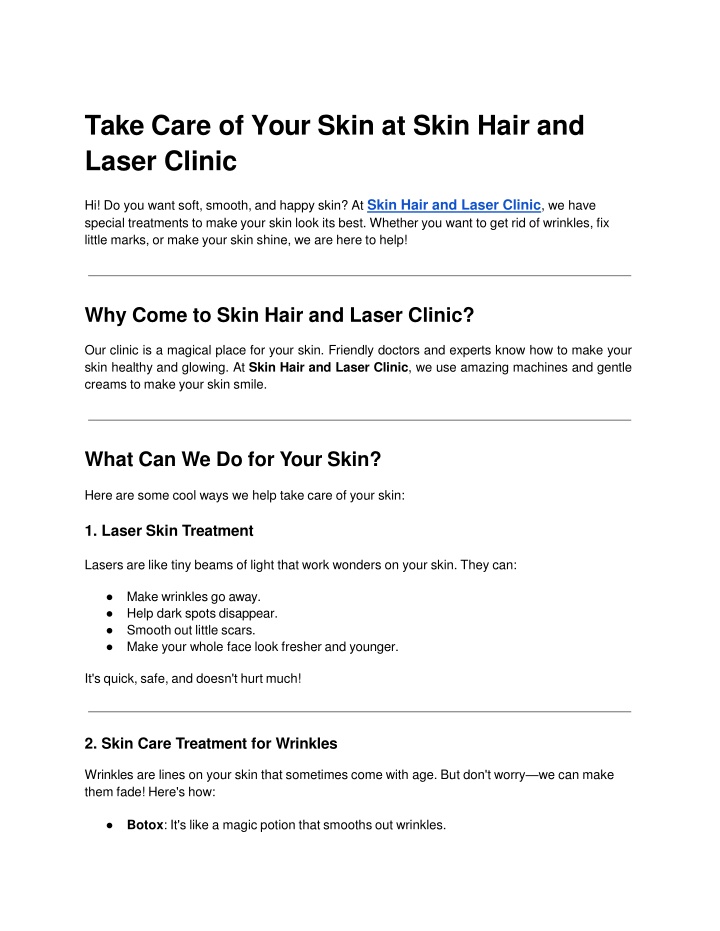 take care of your skin at skin hair and laser