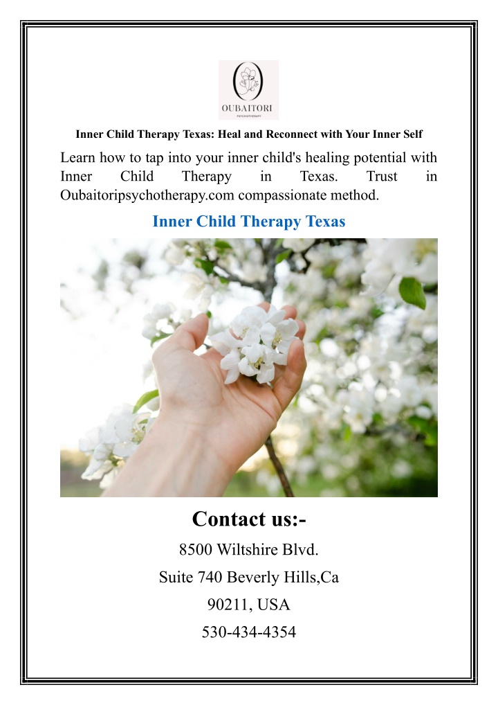 inner child therapy texas heal and reconnect with