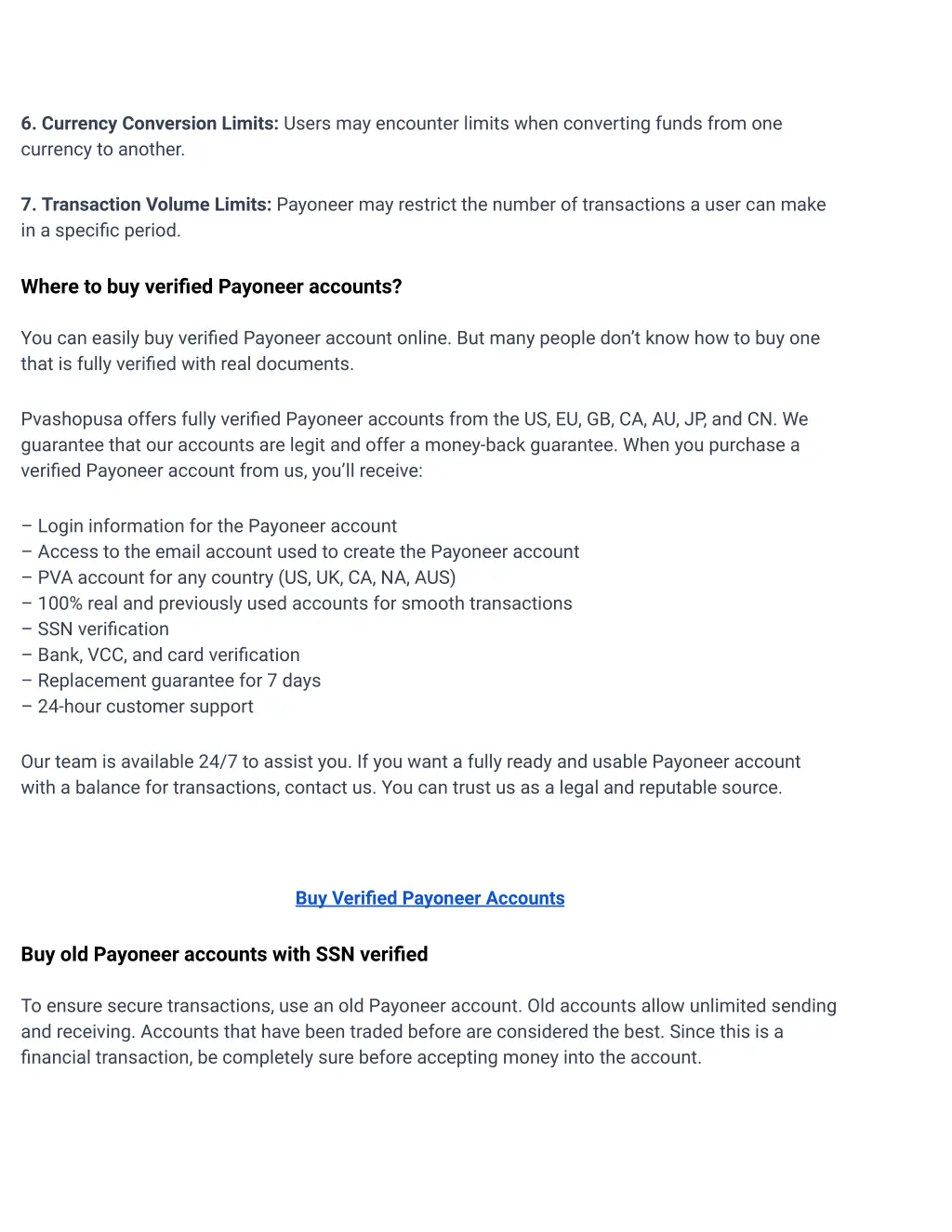 6 currency conversion limits users may encounter