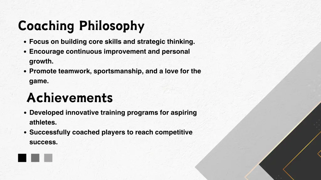 coaching philosophy