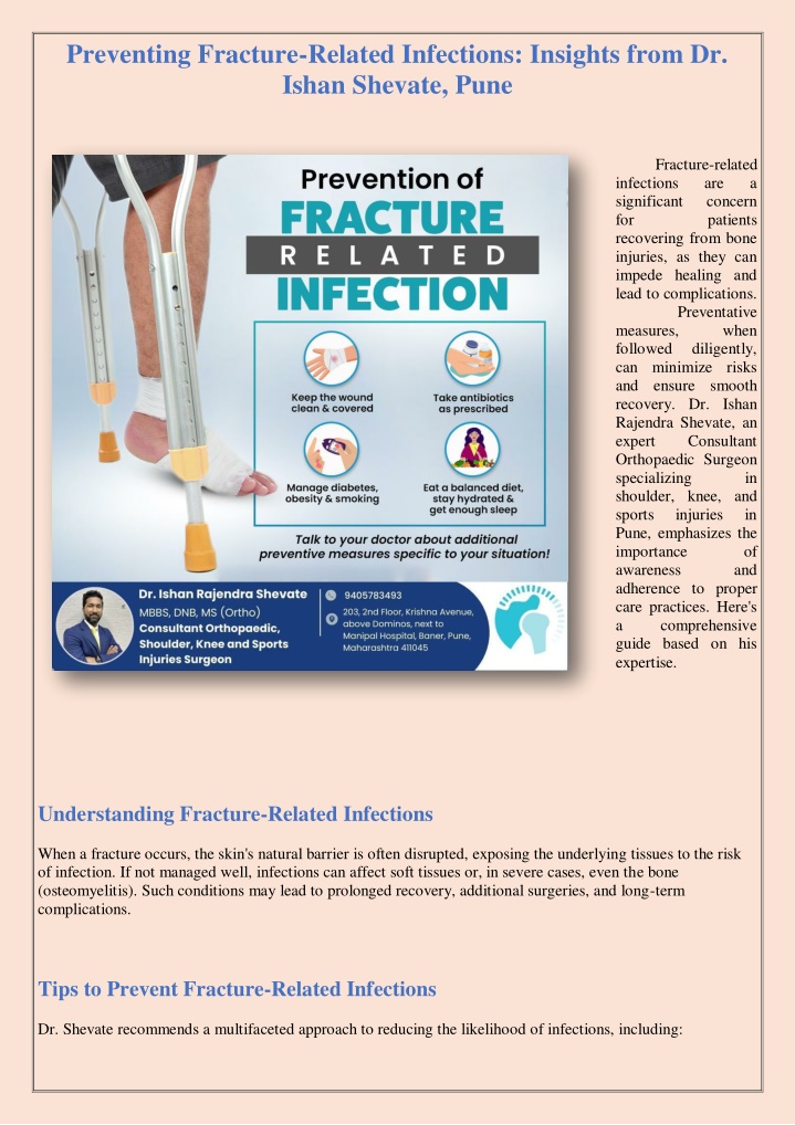 preventing fracture related infections insights