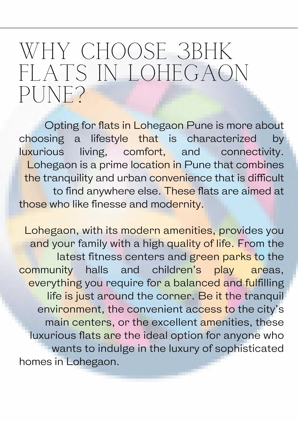 why choose 3bhk flats in lohegaon pune