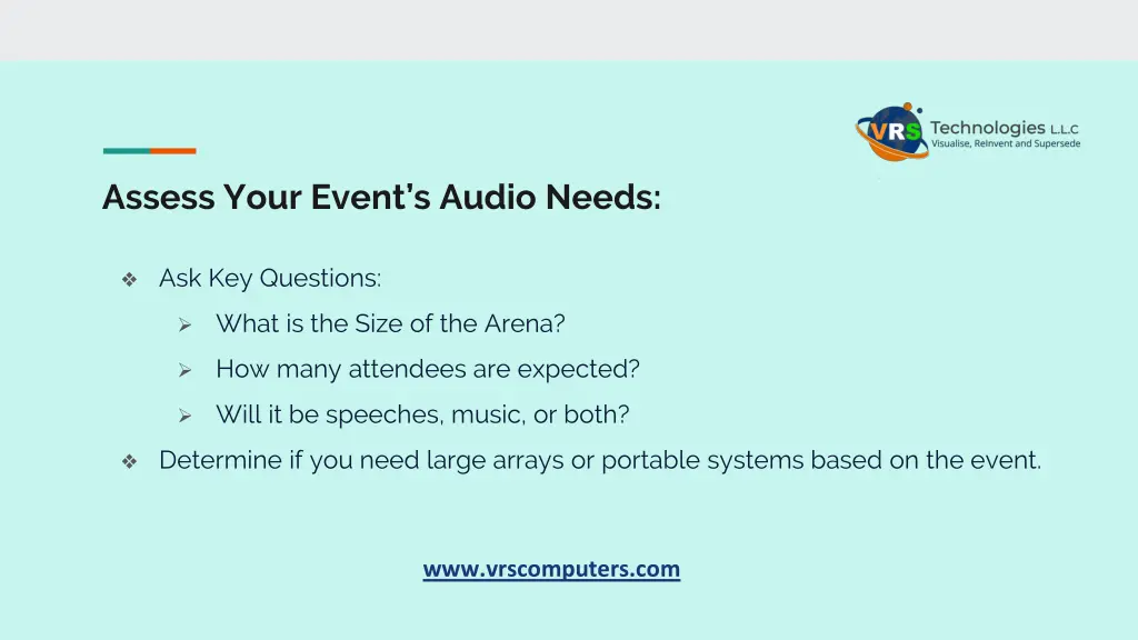 assess your event s audio needs