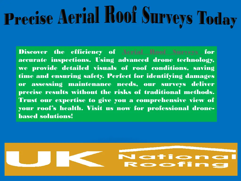 discover the efficiency of aerial roof surveys