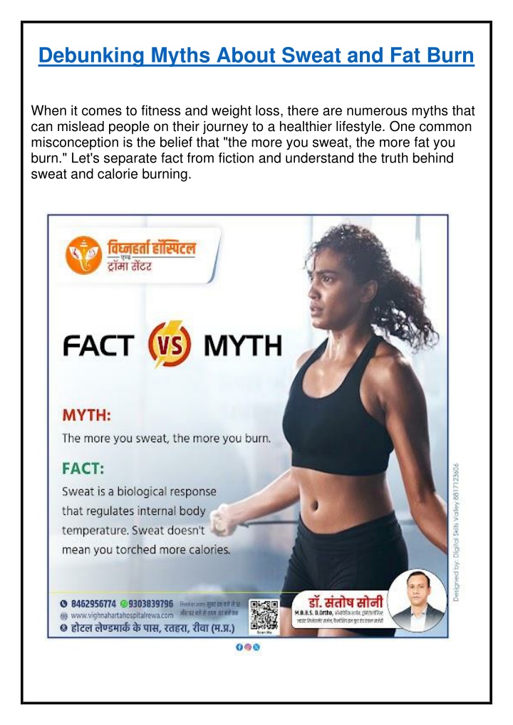 debunking myths about sweat and fat burn