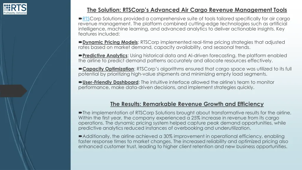 the solution rtscorp s advanced air cargo revenue