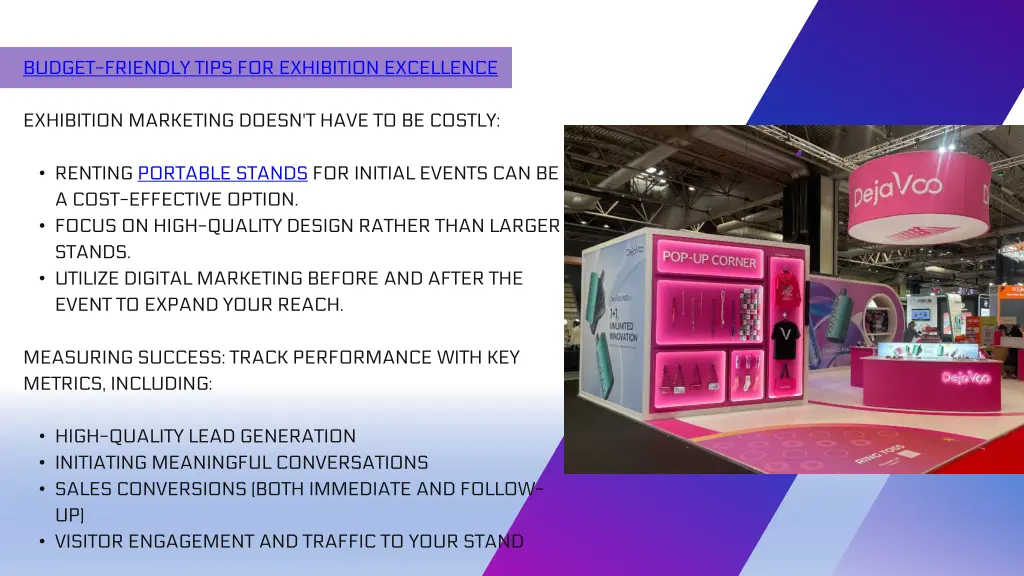 budget friendly tips for exhibition excellence