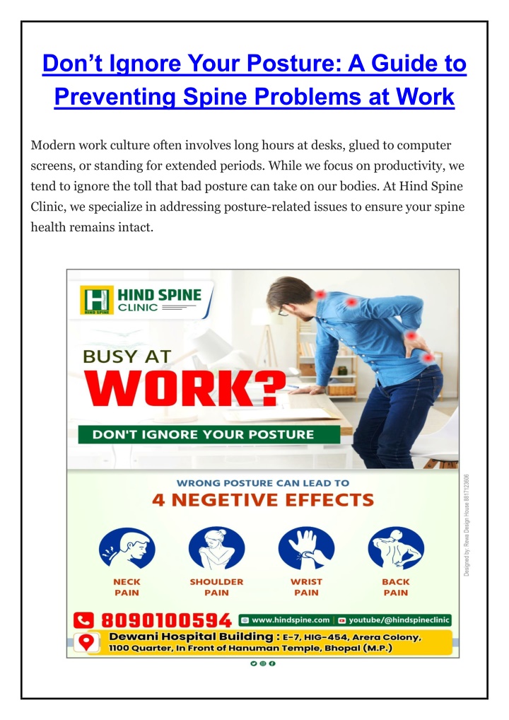 don t ignore your posture a guide to preventing