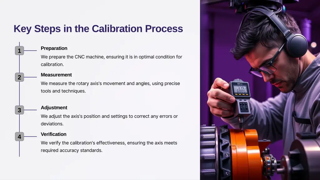 key steps in the calibration process