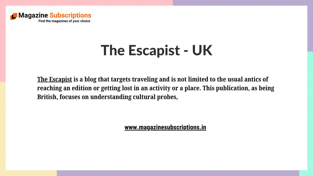 the escapist uk