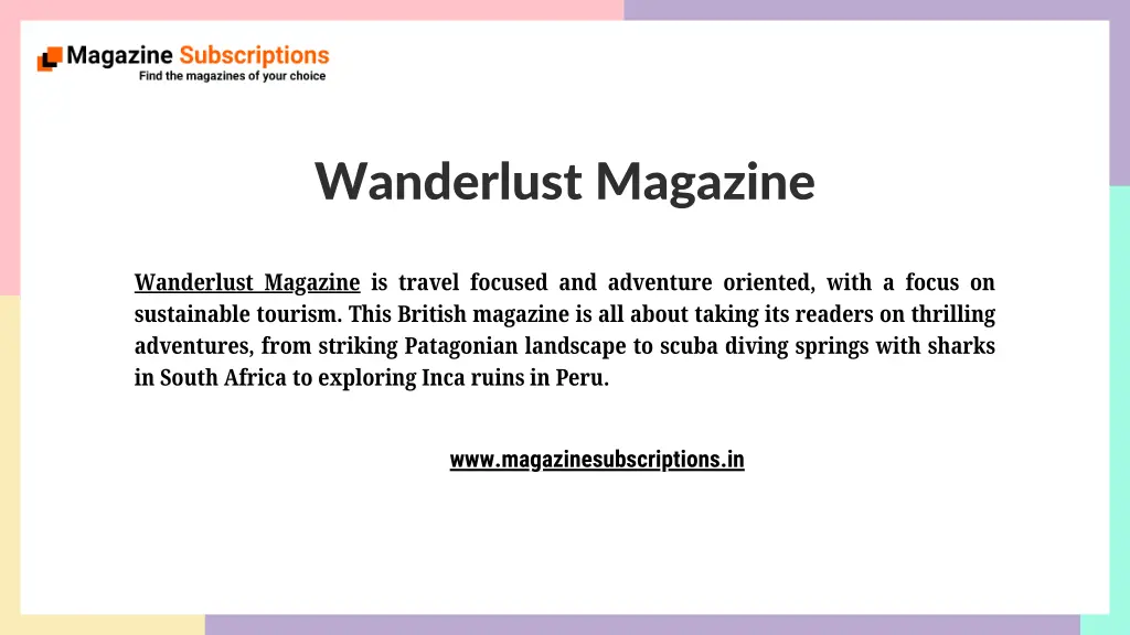 wanderlust magazine