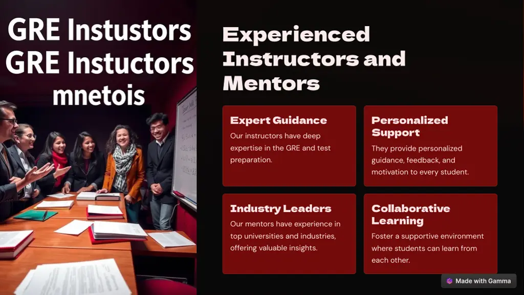 experienced instructors and mentors