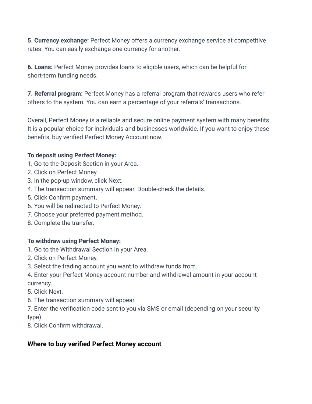 5 currency exchange perfect money offers