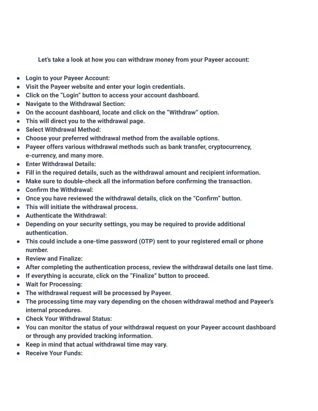 let s take a look at how you can withdraw money