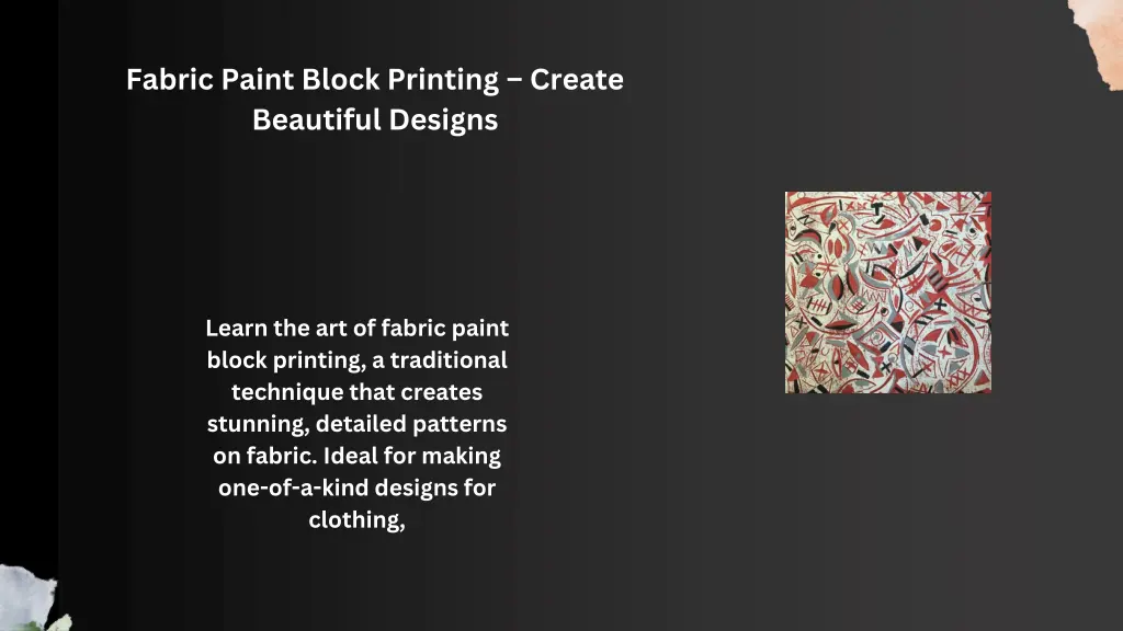 fabric paint block printing create beautiful