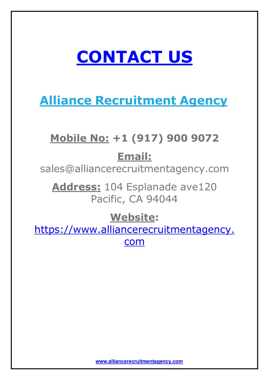 contact us