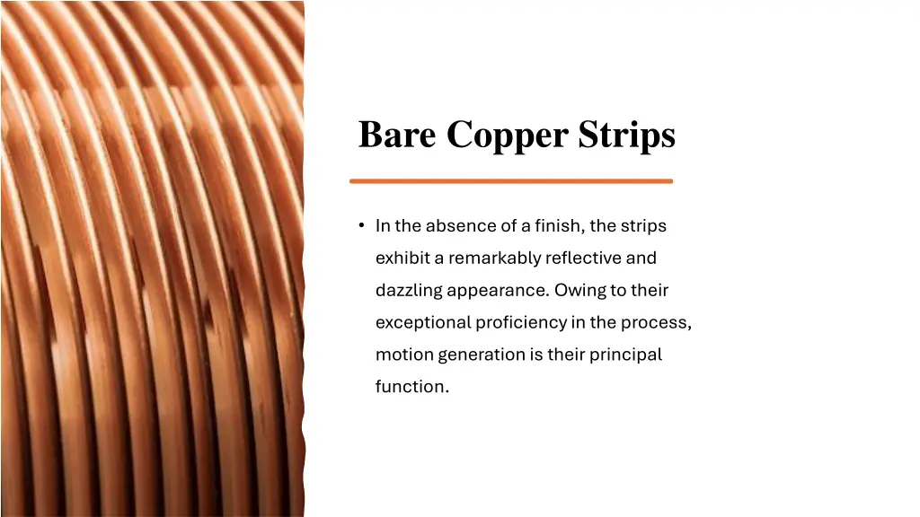 bare copper strips